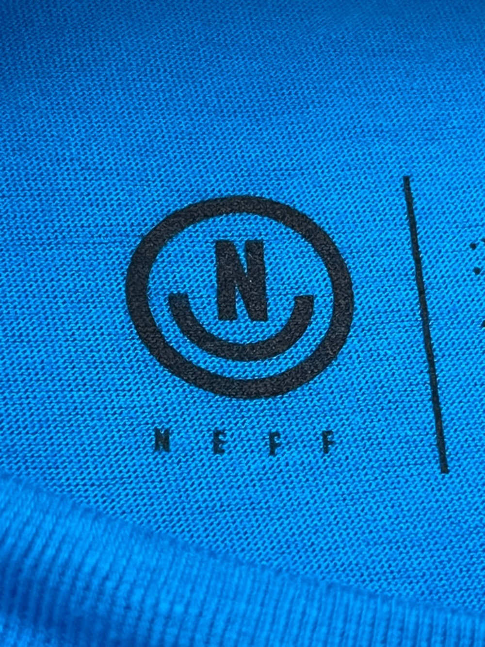 Neff Men's Graphic Logo Short Sleeve Tee in Bright Blue with Black Box T-shirt - Picture 11 of 16